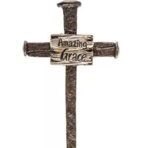Amazing Grace Nail Wall Cross Religious Home Decoration Accent Decor